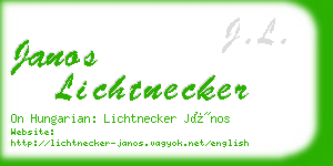 janos lichtnecker business card